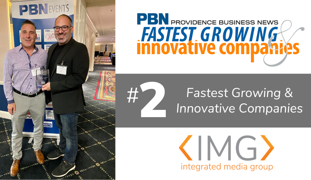 Integrated Media Group Wins Fastest Growing and Innovative Companies in Rhode Island Awards Program 2022, Third Year